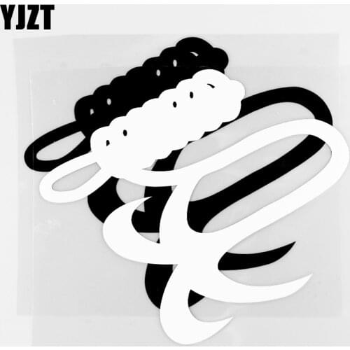 YJZT 15.2×15.5CM Creative Vinyl Car Exterior Decoration Car Sticker Personalized Weapon Ninja Hook Black / Silver 20C-0187