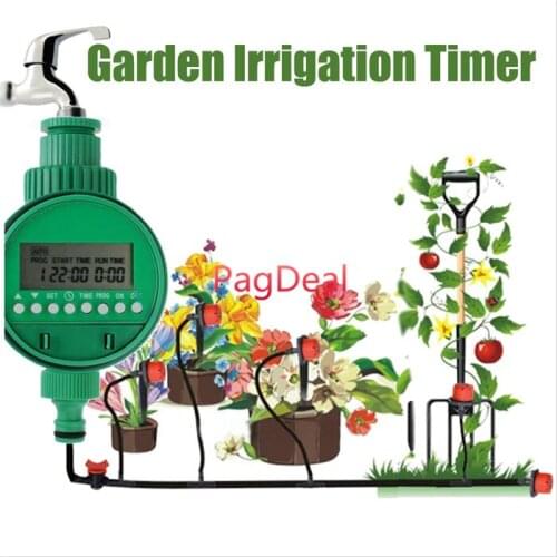 1pc Garden Irrigation Controller Lcd Display Intelligent Digital Water Timer Garden Hose Sprinkler Irrigation Controller