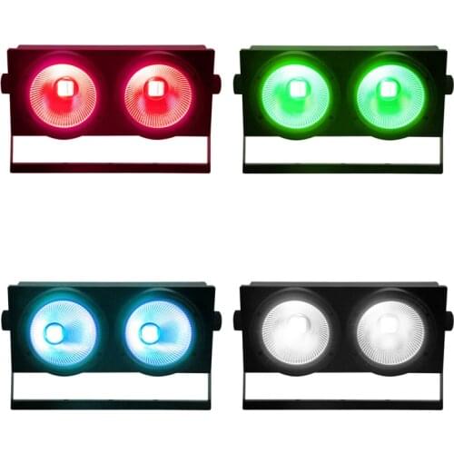 2eyes 2x100W HOT LED COB Light DMX Stage Lighting Effect Led Blinder Light Cool White and Warm White High Power