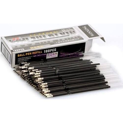 200boxes/lot 0.7mm Ballpoint Pen Refill Black Red Blue 3 Colors Office Supplies Escolar Writing Pen High Quality Pen 100pcs/box