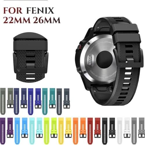 26m 22mm Watch Strap for Fenix 6x pro 5 5X Silicone Watch Bands Wristbands Strap for Fenix 5X 6X 3 3HR