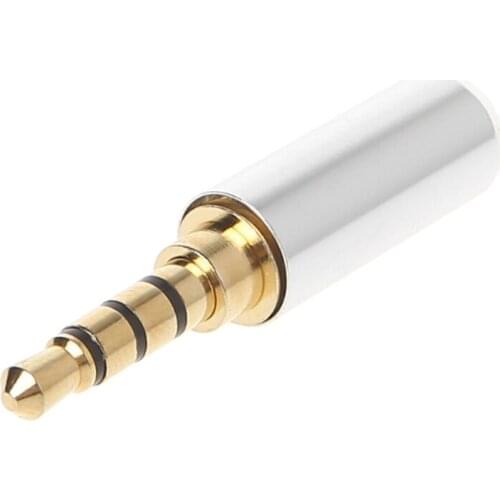 4 Pole 3.5mm Earphones Soldering Jack Male Headphone Repair Jack Cable Plug Solder Adapters Metal Alloy Audio Soldering hyq