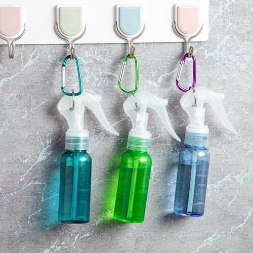 60ML Portable Plastic Spray Bottle Keychain Holder 60ml Empty Mist Spray Bottles for Cleaning Solutions Travel Size