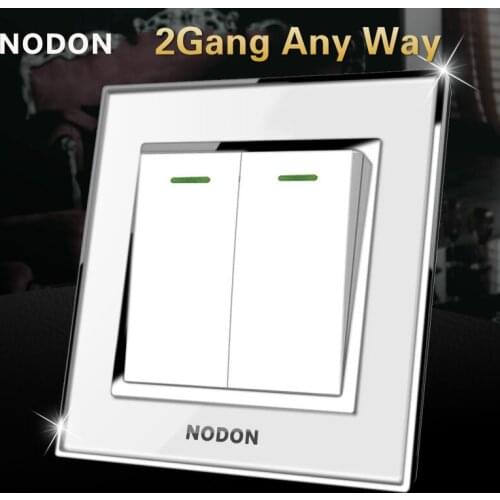 Acrylic Glass Crystal Switch Panel Midway 2 Gang Any Way Switch