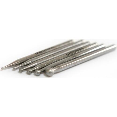 Diamond 10Pcs/Set Round Tip Grinding Head Dremel Drill Bit Tool 3*2 mm for Wood Plastic and Soft metal