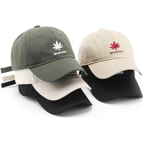 Doitbest 2021 Korea baseball cap hats for women men Couples hat Leaf embroidery outdoor female mens sports caps snapback