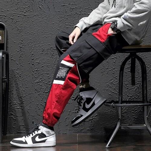 Mens Pockets Cargo Pants Harem Fashion Baggy Harajuku Trousers Plus Size N38