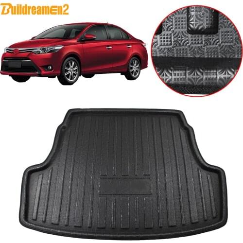 Buildreamen2 For Toyota Yaris Vios Belta Limo Sedan XP150 2014-2018 Car Trunk Mat Tray Boot Liner Floor Luggage Mud Pad Carpet