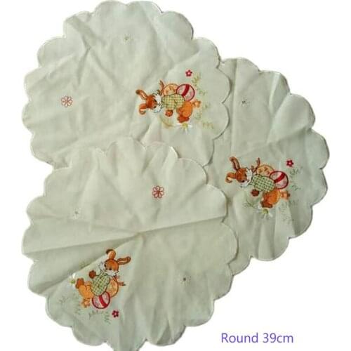 Europe round Insulation embroidery lace table place mat pad cloth cup Easter coaster placemat mug doily kitchen tableware