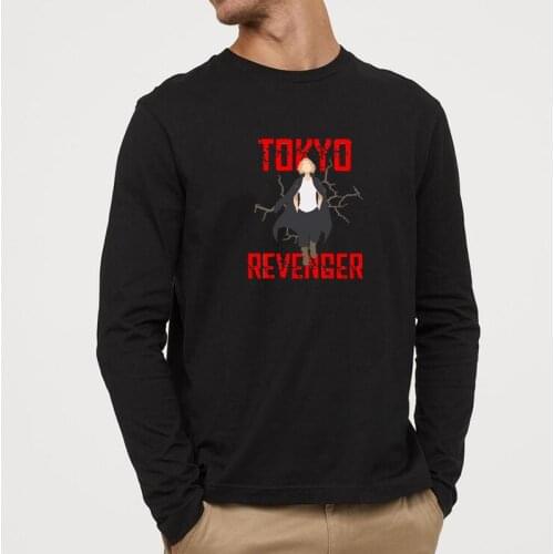 Anime shirts Tokyo Revengers Cosplay graphic t shirts Cool Logo Tokyo Kai Cotton O-Neck Tops Long Sleeve For Men And Women