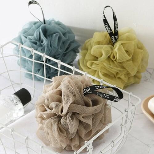 3pcs Bath Loofahs Sponge Shower Pouf Body Body Scrubber Bubble Ball Bathroom Supplies Assorted Color