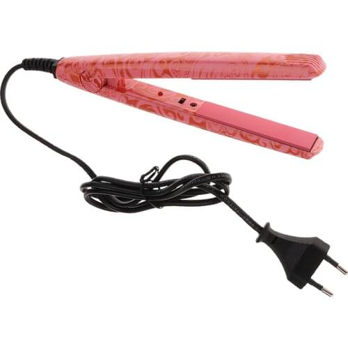 Mini Professional Safety Ceramic Tourmaline Anti Static Flat Iron Hair Straightener for Hair Straighting for Travel EU Plug