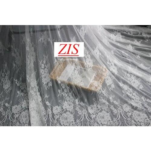 Fashion quality Eyelash lace for women wedding dress DIY Embroidery Fabirc two colors by free shipping X119