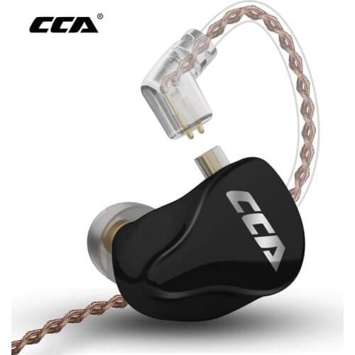 CCA CA16 7BA+1DD Hybrid Drivers In Ear Earphone With 2Pin Cable HIFI Headset Sport Running Video Gaming Heavy Bass Headphones