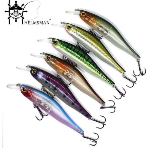 New wobblers 95mm 13g Sinking Hard Bait Minnow Crank Depth 1.2m fishing lure Stream Fishing Lures For Perch Pike Trout Bass