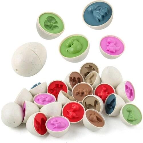 12PCS Montessori Learning Education Dinosaur Toys Smart Eggs 3D Puzzle Game For Children Popular Toys Jigsaw Mixed Shape Tools
