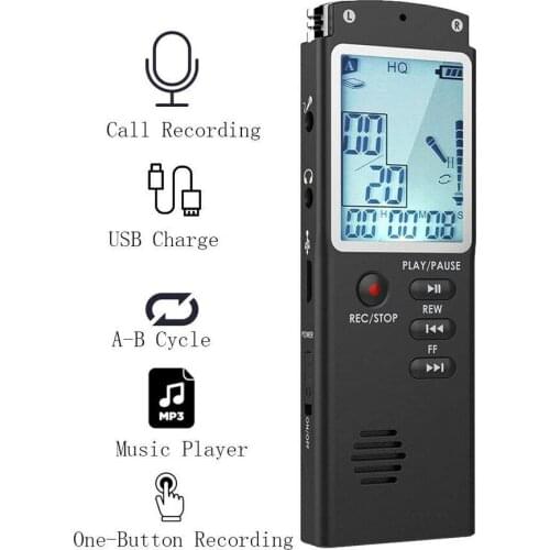 8GB Voice Recorder USB Professional 12 Hours Dictaphone HD Mini Digital Audio Recorder Sound Pen With WAV MP3 Player