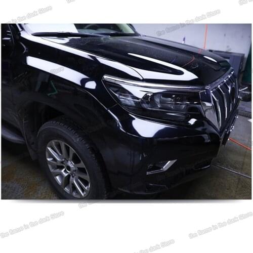 Lsrtw2017 Transparent black TPU Car Headlight protective Film for Toyota land cruiser prado 2015 2016 2017 2018 2019 sticker 150