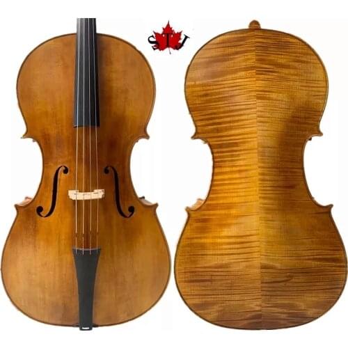Rare Professional song "Master" Cello 4/4 , flames back,Huge and powerful sound