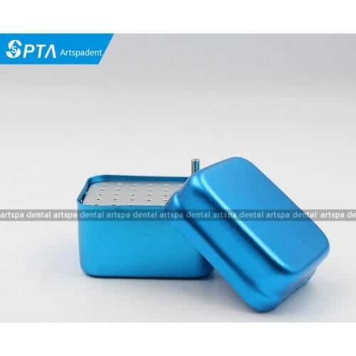 30 Holes Dental Burs Holder Stand Autoclave Disinfection Box for Endo Files