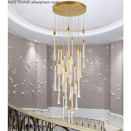 Nordic led Chandelier Water Drop Hanging Light Kitchen Restaurant Bar Bubble Glass Luxury Chandelier Decorative 1/28 Heads