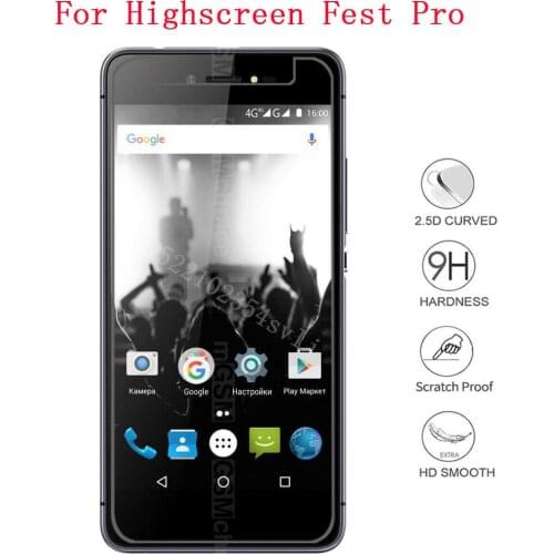 Smartphone 9H Tempered Glass for Highscreen Fest Pro/Fest Protective Film Screen Protector cover phone