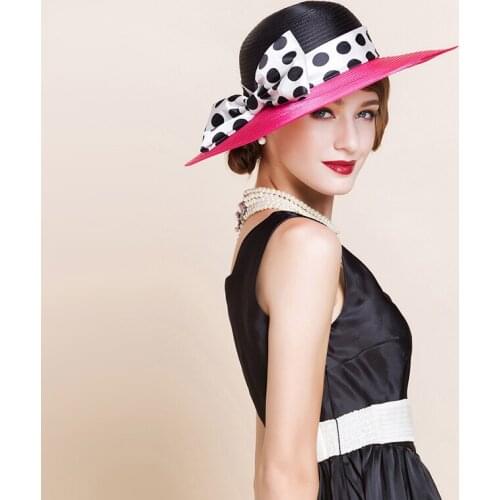 Straw Sunscreen Hat Women Spring Summer Sun Protection Cap Bowknot Wave Point Wide Eaves Sunshade Fashion Visor Lady Hats H6594