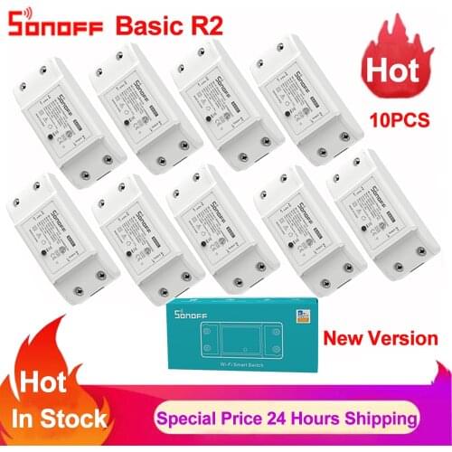 Sonoff Basic R2 Smart Switch Wifi Wireless Smart Home Remote Control Timer DIY Switch Via Ewelink APP Work with Alexa Google