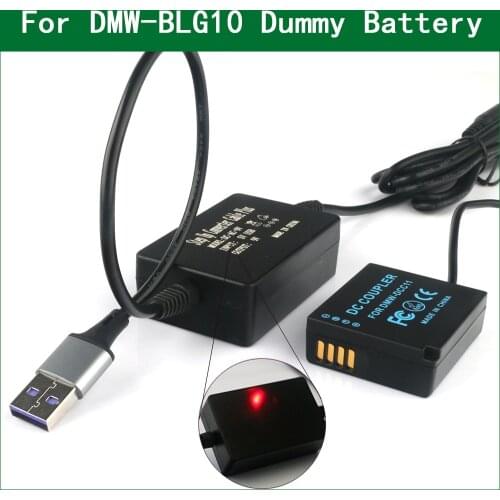 5V USB To DMW-BLG10 BLE9 Dummy Battery DMW-DCC11 Power Bank USB Cable For Panasonic DC-ZS80 DC-ZS200 DC-GX9 DC-G100 DC-LX100 II