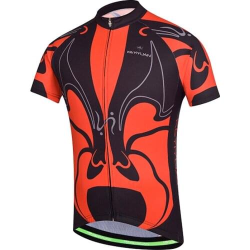 KEYIYUAN Men Short Sleeve Cycling Jersey Summer Spandex Bike Top MTB Shirt Maillot Velo Homme Camisa De Ciclismo