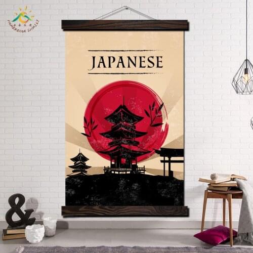Japanese Landscape View Modern Wall Art Print Pop Art Posters and Prints Scroll Canvas Painting Wall Pictures for Living Room