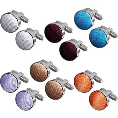 Fashion Shirt Dress Male Fancy Cuff links Smart Prom Button Cufflinks Mens Satin Colored Wedding Formal Womens