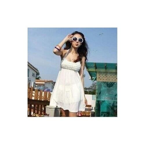 New Sexy 3 in 1 Halter Beach Skirt Pad Swimsuit Strap Backless Lady Hot Spring Swimwear One Pieces Beachwear Bathing Suit