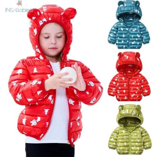 Winter Baby Boy Clothes Children Girls autumn Coat candy colors Jackets for Girls long sleeve with ears kids coats zipper jacket