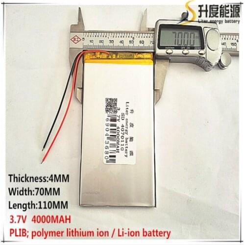 1pcs [SD] 3.7V,4000mAH,[4070110] Polymer lithium ion / Li-ion battery for TOY,POWER BANK,GPS,mp3,mp4,cell phone,speaker