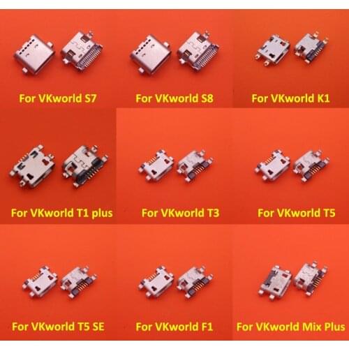 2pcs/lot Micro mini USB mini jack socket female connector for VKworld S7 S8 K1 T1 plus charging port repair parts replacement