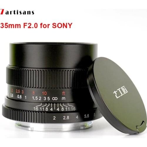 7artisans 35mm f2.0 Prime Lens manual focus lens for Sony E-mount FX-mount Cameras A7 A7II A7R A7RII A7S A6500 X-A10 X-A2 X-A3