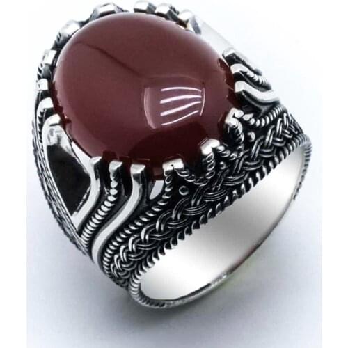 925 sterling silver Agate Stone Silver Ring
