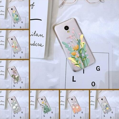 Phone Case For Meizu M2 M3 M3S M5 M5C M5S M6 M6S M6T Aesthetic Flower Art Floral Silicone Back Cover For Meizu M6 M5 M3 M2 Note