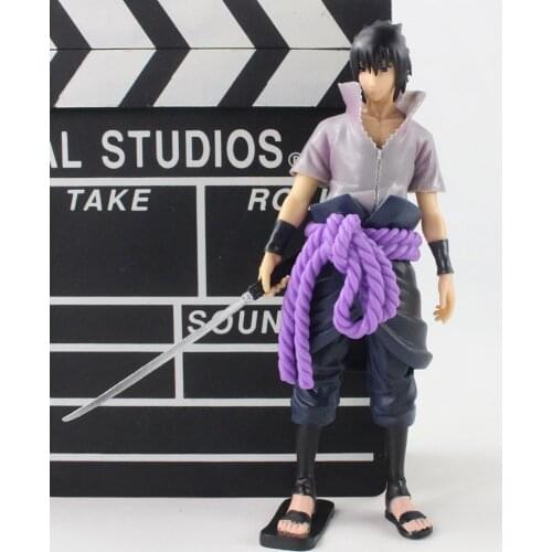 25cm Anime Naruto Uchiha Sasuke Figurine PVC Model Figure Toys Home Decoration Doll