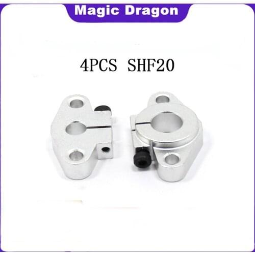 4pcs SHF20 High quality horizontal linear shaft support 20mm Linear Rail Shaft Support XYZ Table CNC SHF Series Rail Shaft