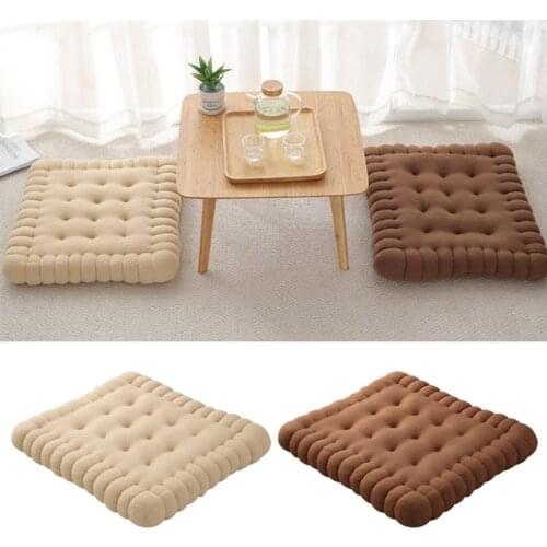 Creative Soft Biscuit Shape Cushion Classical Pillow Chair Car Seat Pad Decorative Cookie Tatami Back Cushion Sofa Home Textile
