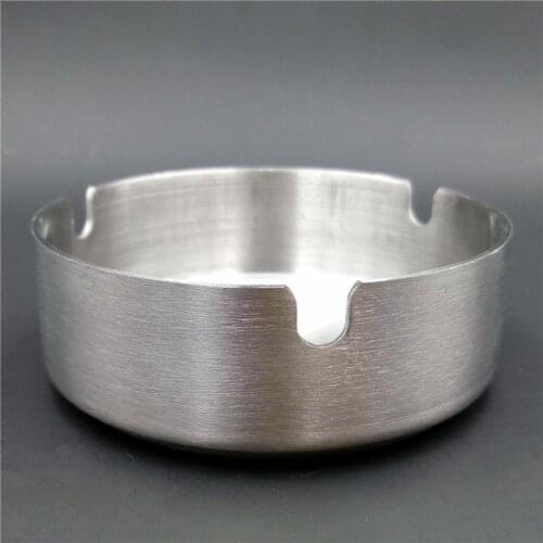 Round Spinning Ashtray Practical Smoking Accessories Stainless Steel Ashtray Home Gadgets