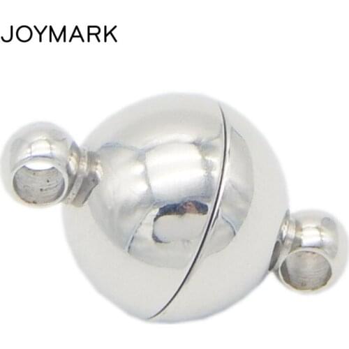 8mm 10mm 12mm 14mm Round Ball Single-strand Stainless Steel Magnetic Clasps Accessories For Rope Bracelets Necklaces BXGC-117