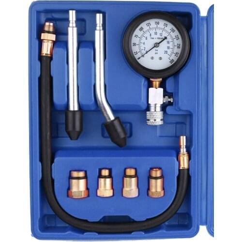 0-21kg/cm³ 0–300 PSI Pressure Gauge Engine Cylinder Compression Tester Kit Auto Tool Gas-Cylinder Pressure Test with Air Gauge
