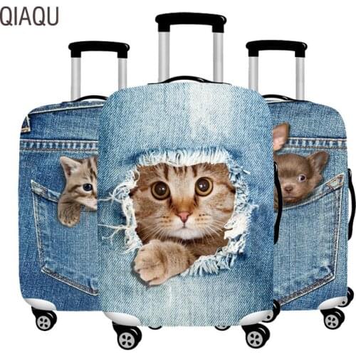 Cute animal 3D pattern padded Travel Suitcase Protective Cover 18-32 inch suitcase elastic trunk dust cover Travel Accessories