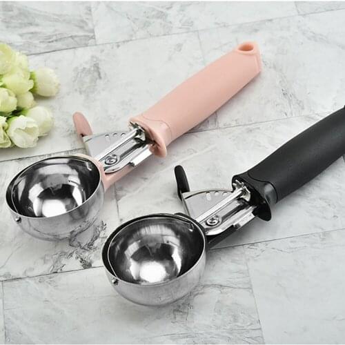 Ice Cream Scoop Stainless Steel Ice Cream Digger Kitchen Tools for Watermelon Fruit Meat Balls Rice Frozen Yogurt Cookie Cake