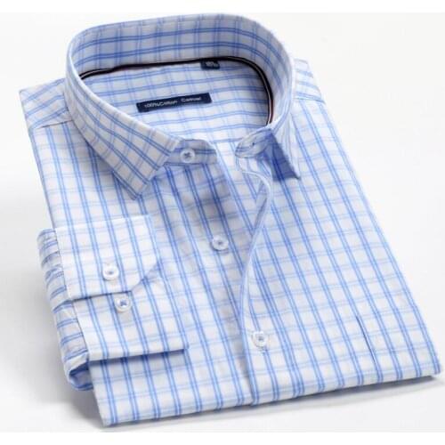 2021 Spring Autumn Plaid Shirt Men Cotton New Male Casual Long Sleeve Shirt High Quality Man Clothes