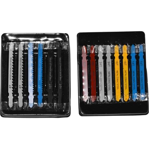 14pcs Assorted T-shank Jigsaw Blade Set Metal Steel Jigsaw Blade Set Fitting For Plastic Woodworking Tools Top Quality