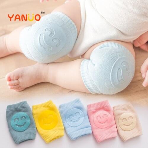 Kids Non Slip Crawling Elbow Infants Toddlers Baby Accessories Smile Knee Pads Protector Safety Kneepad Leg Warmer Girls Boys